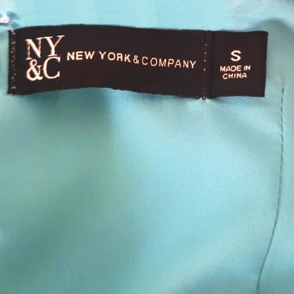 New York & Company Blue‎ Floral Midi Dress Size Small Vibrant Color Print - Picture 12 of 12